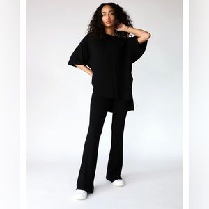 Foxy Kind All Weekend Long Pant Set Black size Medium